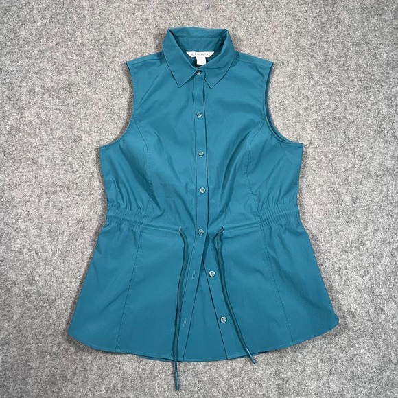 Athleta Tops - Athleta Borealis Green Levitate Poplin Sleeveless‎ Tank Top Women's Size Small